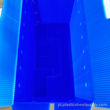Caixa de papelão ondulado de PP dobrável Caixa de plástico ondulado